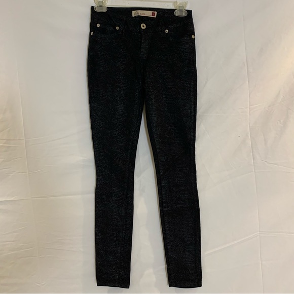 GJG Skinny black pants with shiny snake print size 1 - Picture 8 of 8